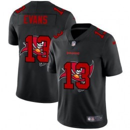 Tampa Bay Buccaneers #13 Mike Evans Men's Team Logo Dual Overlap Limited NFL Jersey Black