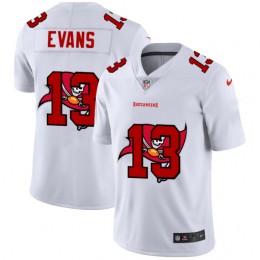 Tampa Bay Buccaneers #13 Mike Evans White Men's Team Logo Dual Overlap Limited NFL Jersey
