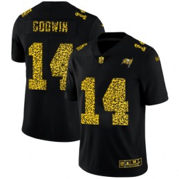 Tampa Bay Buccaneers #14 Chris Godwin Men's Leopard Print Fashion Vapor Limited NFL Jersey Black