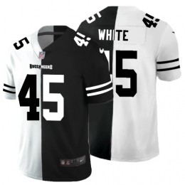 Tampa Bay Buccaneers #45 Devin White Men's Black V White Peace Split Vapor Untouchable Limited NFL Jersey