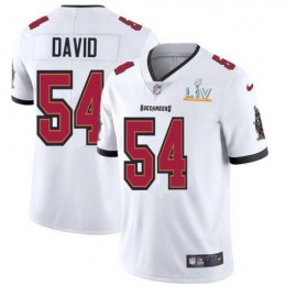 Tampa Bay Buccaneers #54 Lavonte David Men's Super Bowl LV Bound White Vapor Limited Jersey