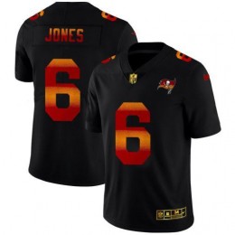 Tampa Bay Buccaneers #6 Julio Jones Men's Black Red Orange Stripe Vapor Limited NFL Jersey