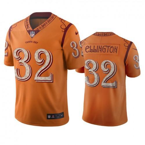 Tampa Bay Tampa Bay Buccaneers #32 Andre Ellington Orange Vapor Limited City Edition Jersey Tampa Bay Tampa Bay Buccaneers #32 Andre Ellington Orange Vapor Limited City Edition Jersey