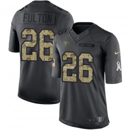 Tennessee Titans #26 Kristian Fulton Black Men Stitched NFL Limited 2016 Salute to Service Jersey Men