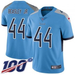 Tennessee Titans #44 Vic Beasley Jr Light Blue Alternate Men Stitched NFL 100th Season Vapor Untouchable Limited Jersey Men