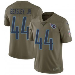 Tennessee Titans #44 Vic Beasley Jr Olive Men Stitched NFL Limited 2017 Salute To Service Jersey Men