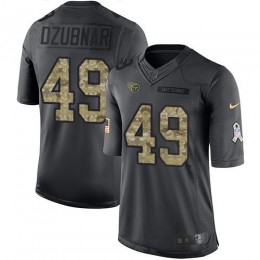 Tennessee Titans #49 Nick Dzubnar Black Men Stitched NFL Limited 2016 Salute to Service Jersey Men