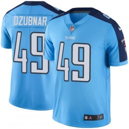 Tennessee Titans #49 Nick Dzubnar Light Blue Men Stitched NFL Limited Rush Jersey Men
