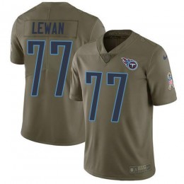 Tennessee Titans #77 Taylor Lewan Olive Men Stitched NFL Limited 2017 Salute to Service Jersey Men
