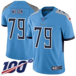 Tennessee Titans #79 Isaiah Wilson Light Blue Alternate Men Stitched NFL 100th Season Vapor Untouchable Limited Jersey Men