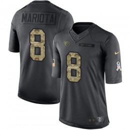 Tennessee Titans #8 Marcus Mariota Black Men Stitched NFL Limited 2016 Salute to Service Jersey Men