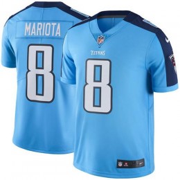 Tennessee Titans #8 Marcus Mariota Light Blue Men Stitched NFL Limited Rush Jersey Men