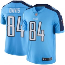 Tennessee Titans #84 Corey Davis Light Blue Men Stitched NFL Limited Rush Jersey Men