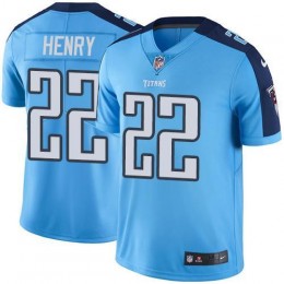 Titans #22 Derrick Henry Light Blue Men Stitched NFL Limited Rush Jersey