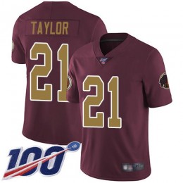 Commanders #21 Sean Taylor Burgundy Red Alternate Men Stitched NFL 100th Season Vapor Limited Jersey