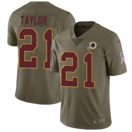 Commanders #21 Sean Taylor Olive Men Stitched NFL Limited 2017 Salute To Service Jersey