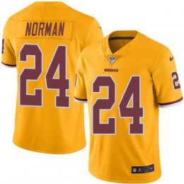 Washington Commanders #24 Josh Norman Gold Men Stitched NFL Limited Rush Jersey Men