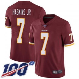 Washington Commanders #7 Dwayne Haskins Jr Burgundy Red Team Color Men Stitched NFL 100th Season Vapor Limited Jersey Men