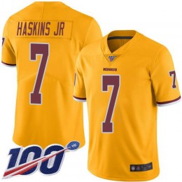 Washington Commanders #7 Dwayne Haskins Jr Gold Men Stitched NFL Limited Rush 100th Season Jersey Men