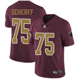 Washington Commanders #75 Brandon Scherff Burgundy Red Alternate Men Stitched NFL Vapor Untouchable Limited Jersey Men