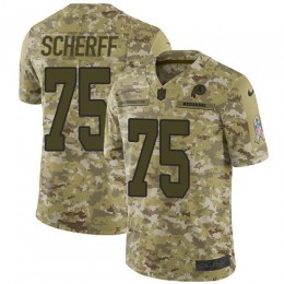 Washington Commanders #75 Brandon Scherff Camo Men Stitched NFL Limited 2018 Salute to Service Jersey Men