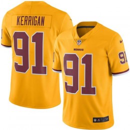 Washington Commanders #91 Ryan Kerrigan Gold Men Stitched NFL Limited Rush Jersey Men