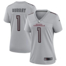 Arizona Cardinals #1 Kyler Murray Women's Gray Atmosphere Fashion Game Jersey