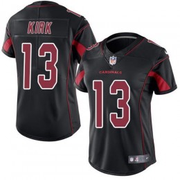 Arizona Cardinals #13 Christian Kirk Black Women's Stitched NFL Limited Rush Jersey