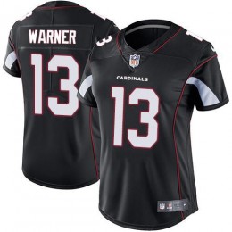 Arizona Cardinals #13 Kurt Warner Black Alternate Women's Stitched NFL Vapor Untouchable Limited Jersey