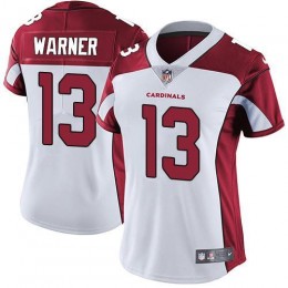 Arizona Cardinals #13 Kurt Warner White Women's Stitched NFL Vapor Untouchable Limited Jersey