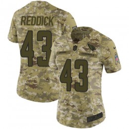 Arizona Cardinals #43 Haason Reddick Camo Women's Stitched NFL Limited 2018 Salute to Service Jersey