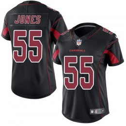 Arizona Cardinals #55 Chandler Jones Black Women's Stitched NFL Limited Rush Jersey