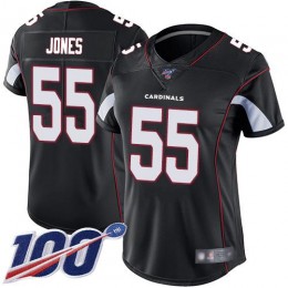 Arizona Cardinals #55 Chandler Jones Black Alternate Women's Stitched NFL 100th Season Vapor Limited Jersey