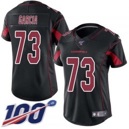 Arizona Cardinals #73 Max Garcia Black Women's Stitched NFL Limited Rush 100th Season Jersey