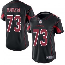 Arizona Cardinals #73 Max Garcia Black Women's Stitched NFL Limited Rush Jersey