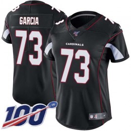 Arizona Cardinals #73 Max Garcia Black Alternate Women's Stitched NFL 100th Season Vapor Untouchable Limited Jersey