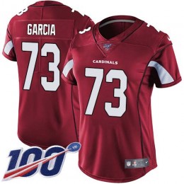 Arizona Cardinals #73 Max Garcia Red Team Color Women's Stitched NFL 100th Season Vapor Untouchable Limited Jersey