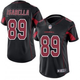 Arizona Cardinals #89 Andy Isabella Black Women's Stitched NFL Limited Rush Jersey