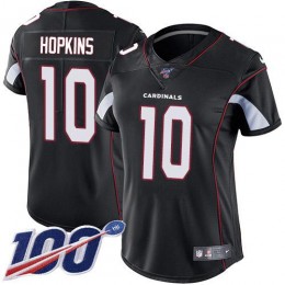 Cardinals #10 DeAndre Hopkins Black Alternate Women's Stitched NFL 100th Season Vapor Untouchable Limited Jersey