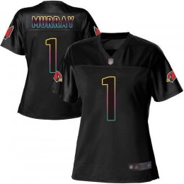 Cardinals #1 Kyler Murray Black Women's NFL Fashion Game Jersey