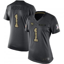 Cardinals #1 Kyler Murray Black Women's Stitched NFL Limited 2016 Salute To Service Jersey
