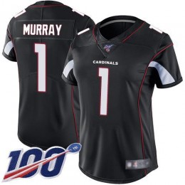 Cardinals #1 Kyler Murray Black Alternate Women's Stitched NFL 100th Season Vapor Limited Jersey