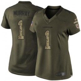 Cardinals #1 Kyler Murray Green Women's Stitched NFL Limited 2015 Salute To Service Jersey