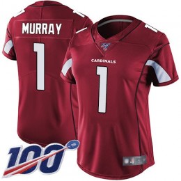 Cardinals #1 Kyler Murray Red Team Color Women's Stitched NFL 100th Season Vapor Limited Jersey