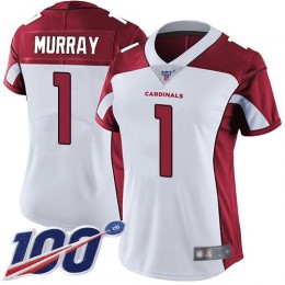 Cardinals #1 Kyler Murray White Women's Stitched NFL 100th Season Vapor Limited Jersey