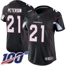 Cardinals #21 Patrick Peterson Black Alternate Women's Stitched NFL 100th Season Vapor Limited Jersey
