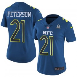 Cardinals #21 Patrick Peterson Navy Women's Stitched NFL Limited NFC 2017 Pro Bowl Jersey