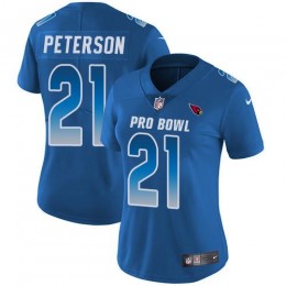 Cardinals #21 Patrick Peterson Royal Women's Stitched NFL Limited NFC 2019 Pro Bowl Jersey