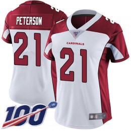 Cardinals #21 Patrick Peterson White Women's Stitched NFL 100th Season Vapor Limited Jersey