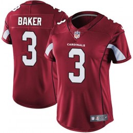 Cardinals #3 Budda Baker Red Team Color Women's Stitched NFL Vapor Untouchable Limited Jersey